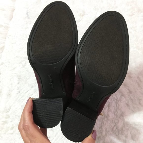 Indigo Rd. | Wine Suede Lace Up Ankle Boots - Picture 5 of 7